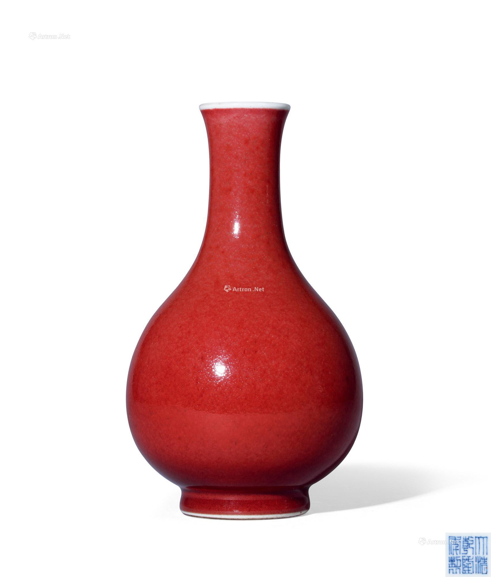 A RARE XUANDE-TYPE RED-GLAZED VASE