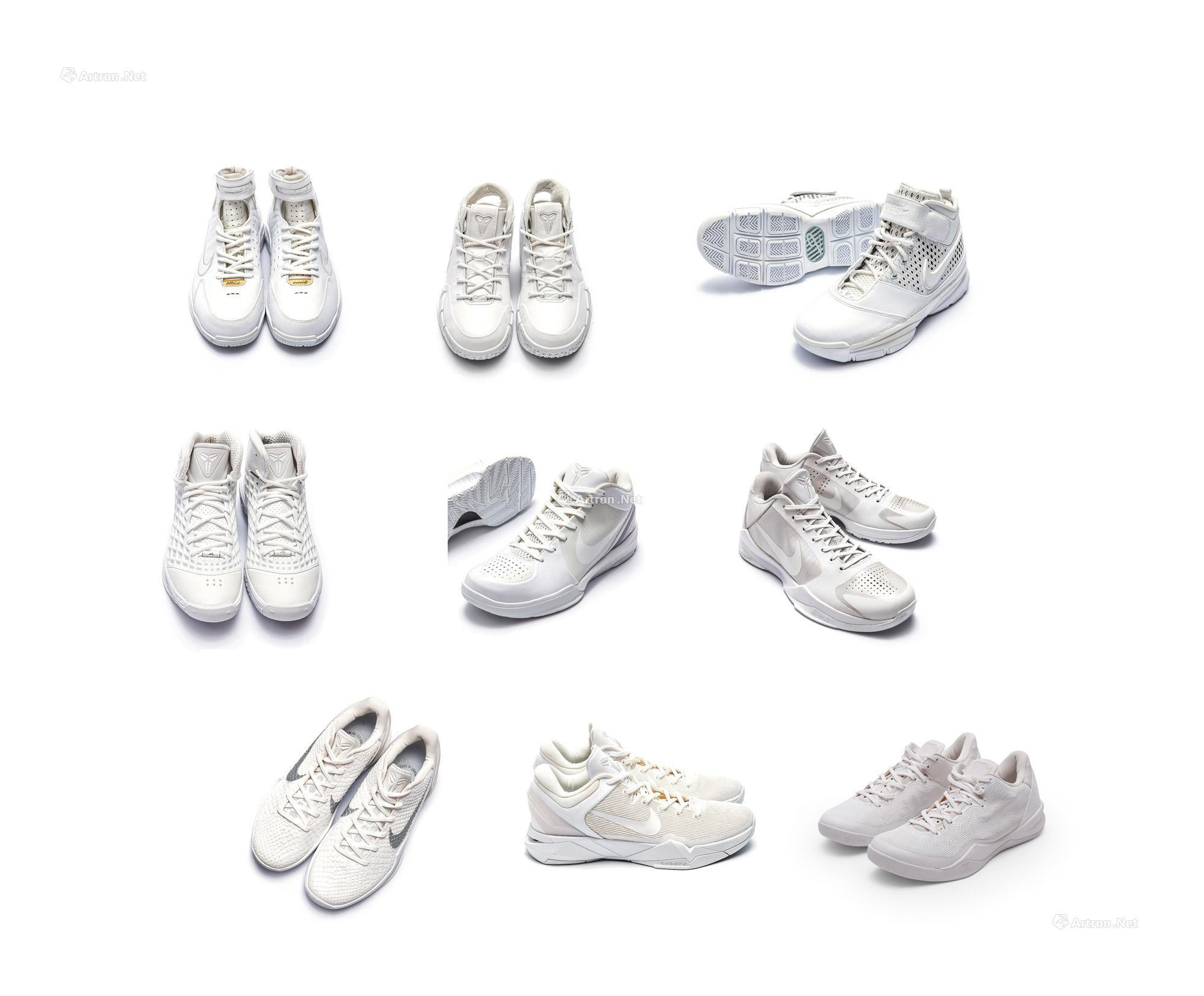 Kobe Bryant All White Sneaker Collection  9 Pairs of Exclusive Sneakers