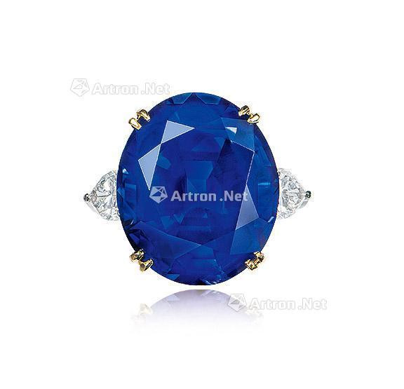 AN EXCEPTIONAL 23.49 CARAT BURMESE ‘ROYAL BLUE’ SAPPHIRE AND DIAMOND RING， BY VAN CLEEF & ARPELS