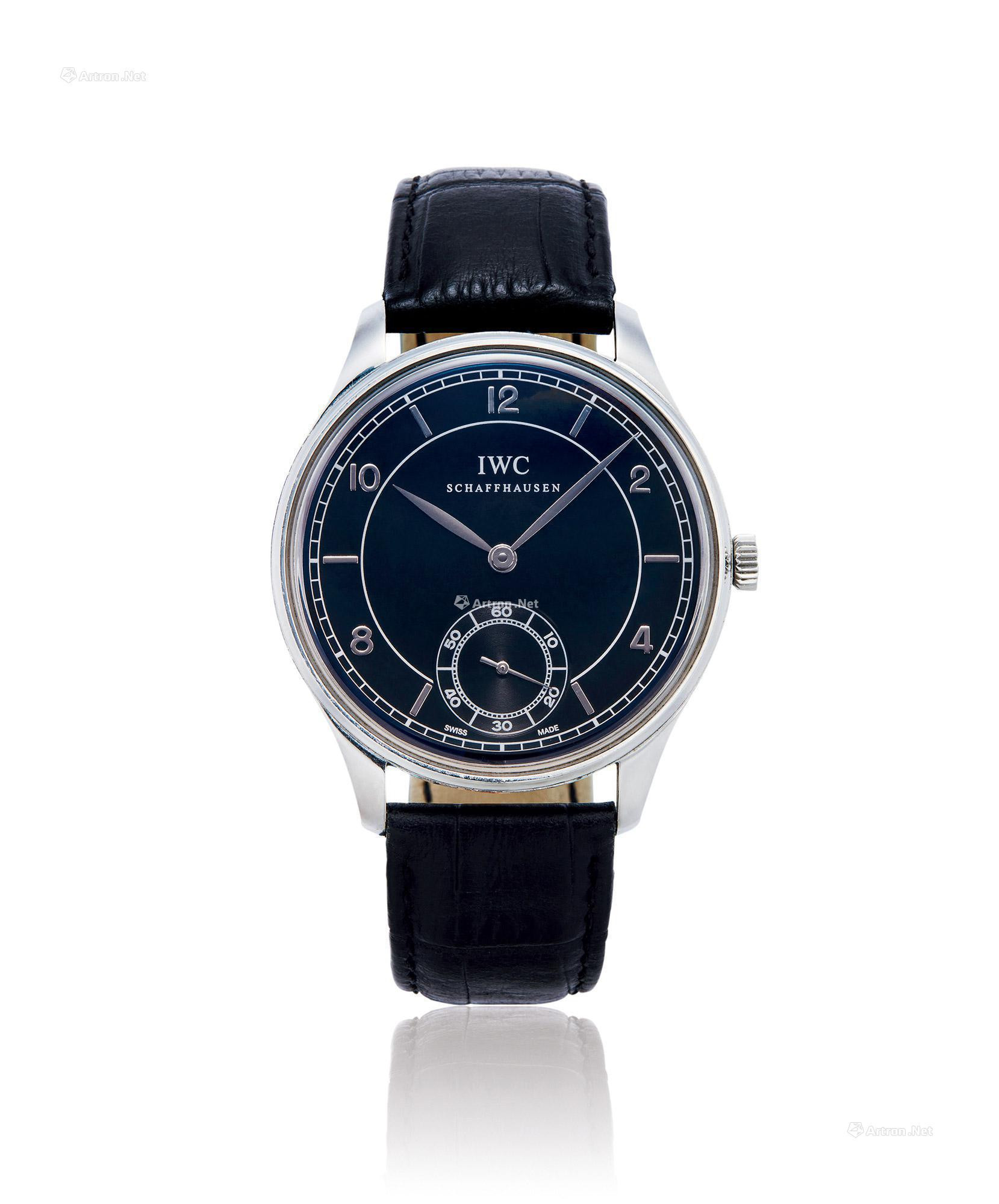 IWC  A FINE STAINLESS STEEL MECHANICAL WRISTWATCH， WITH SMALL SECONDS AND ORIGINAL PRESENTATION BOX