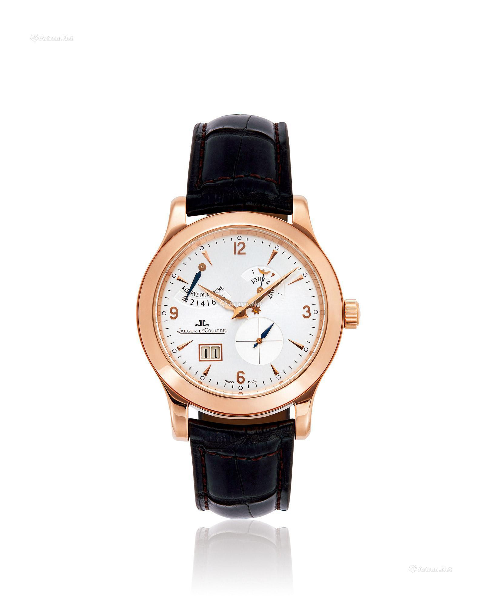 JAEGER-LECOULTRE  A FINE ROSE GOLD MECHANICAL WRISTWATCH， WITH 8-DAY POWER RESERVE， SMALL SECONDS， DATE，  DAY/NIGHT INDICATIOR AND ORIGINAL PRESENTATION BOX