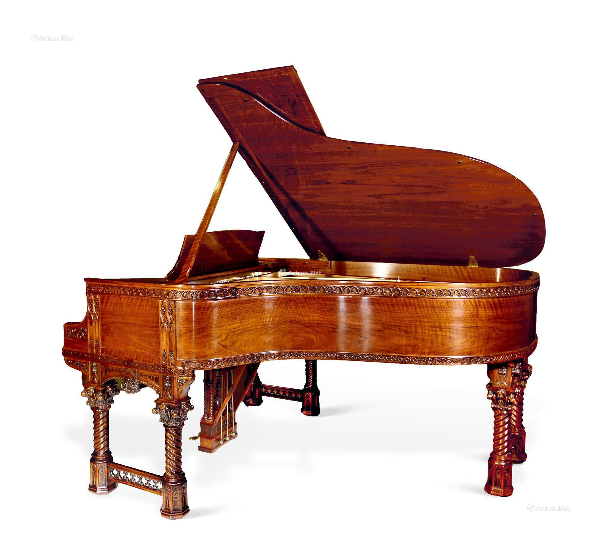 STEINWAY & SONS  AN EXCEPTIONAL AND RARE， LUXURY HAND-CARVED ROCOCO STYLE MODEL A3 PIANO， WITH CONFRIMATION LETTER FROM STEINWAY & SONS