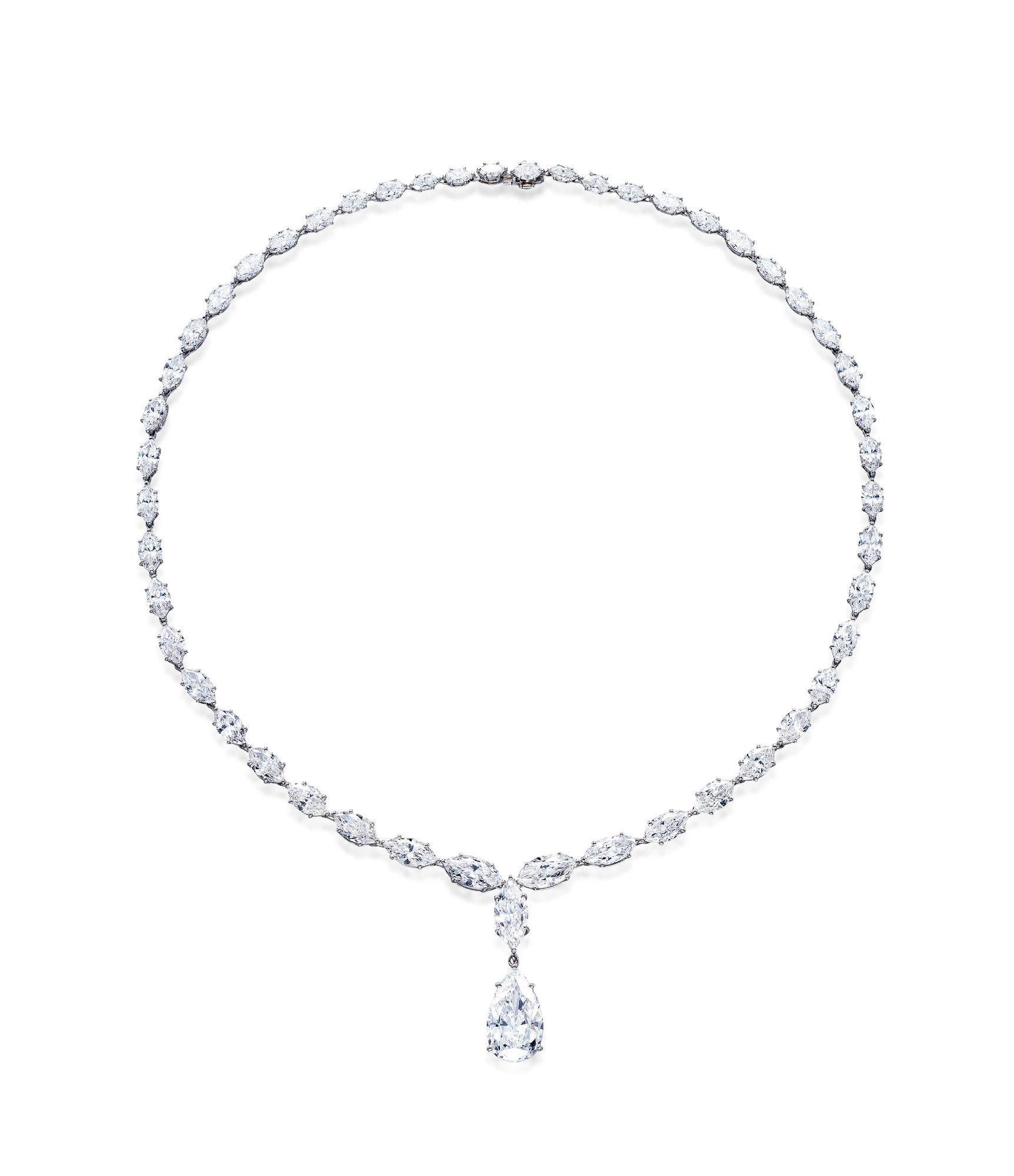 A 7.13 CARAT D COLOR, TYPE IIA DIAMOND AND DIAMOND NECKLACE, BY GRAFF