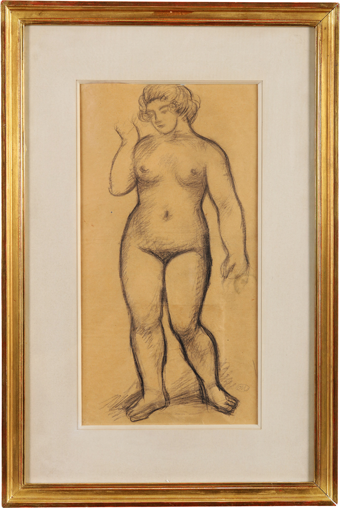 The sketch of “The Human Body” of Aristide Mailllol, a famous French sculptor, with certificate