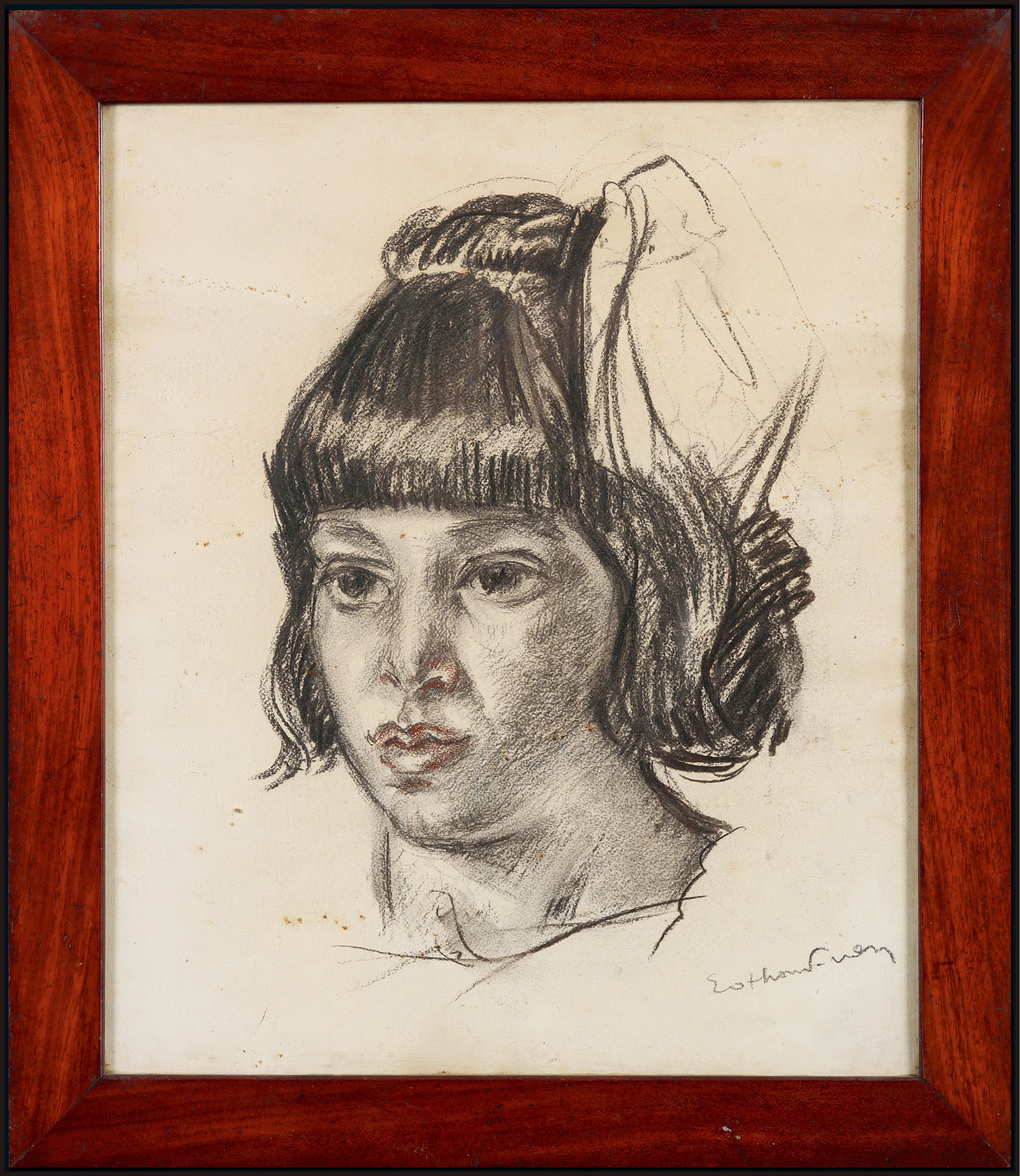 The “Portrait of a Daughter” by Emile Othon Friesz, a famous French Fauvist painter and mentor of Zao Wou-ki and Wu Guanzhong, with certificate