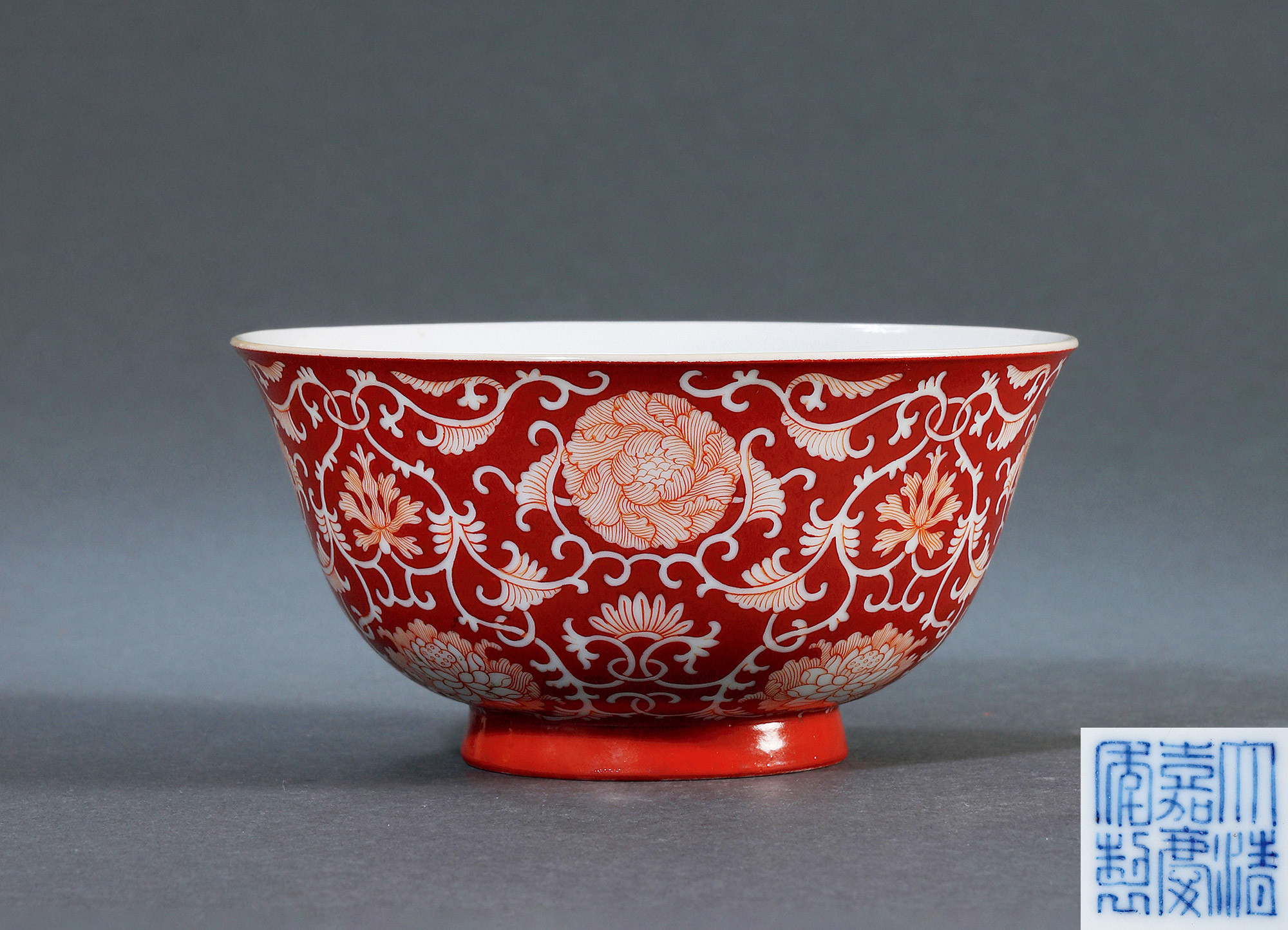 A CORAL RED BOWL
