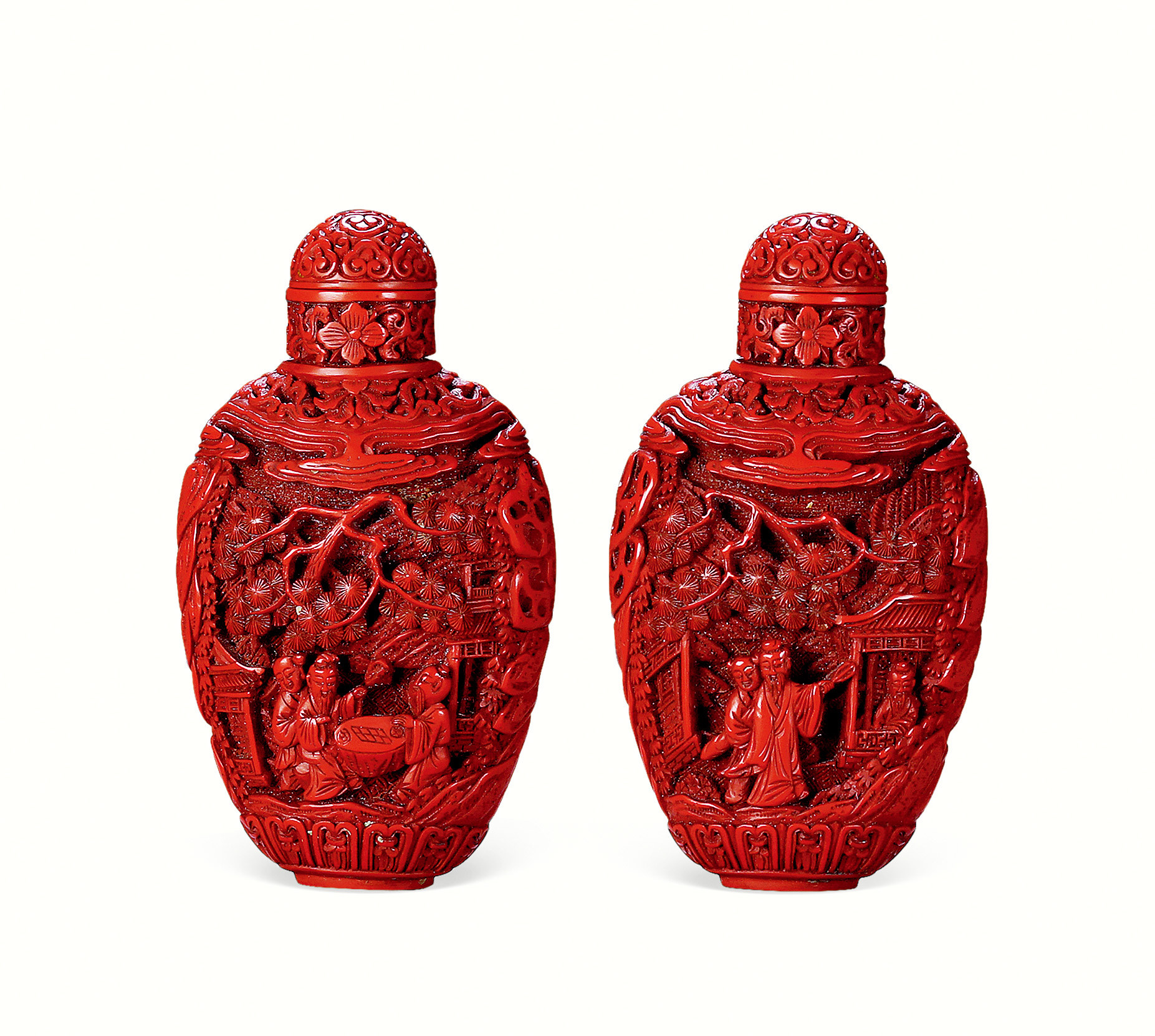 A CARVED LACQUER WARE‘FIGURE’SNUFF BOTTLE