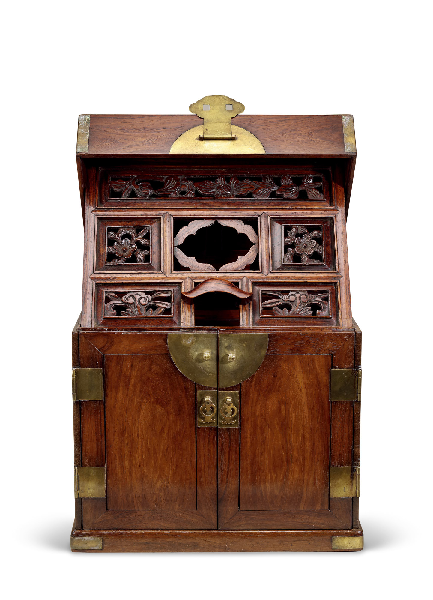 A Huanghuali Case with Mirror Stand
