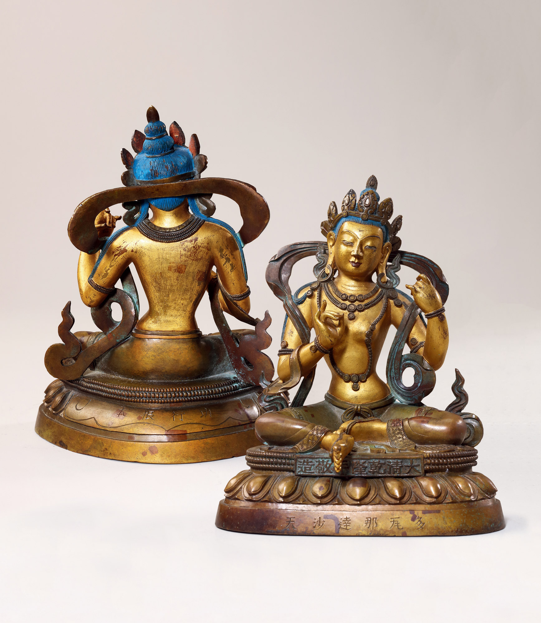 A bronze figure of Bodhisattva