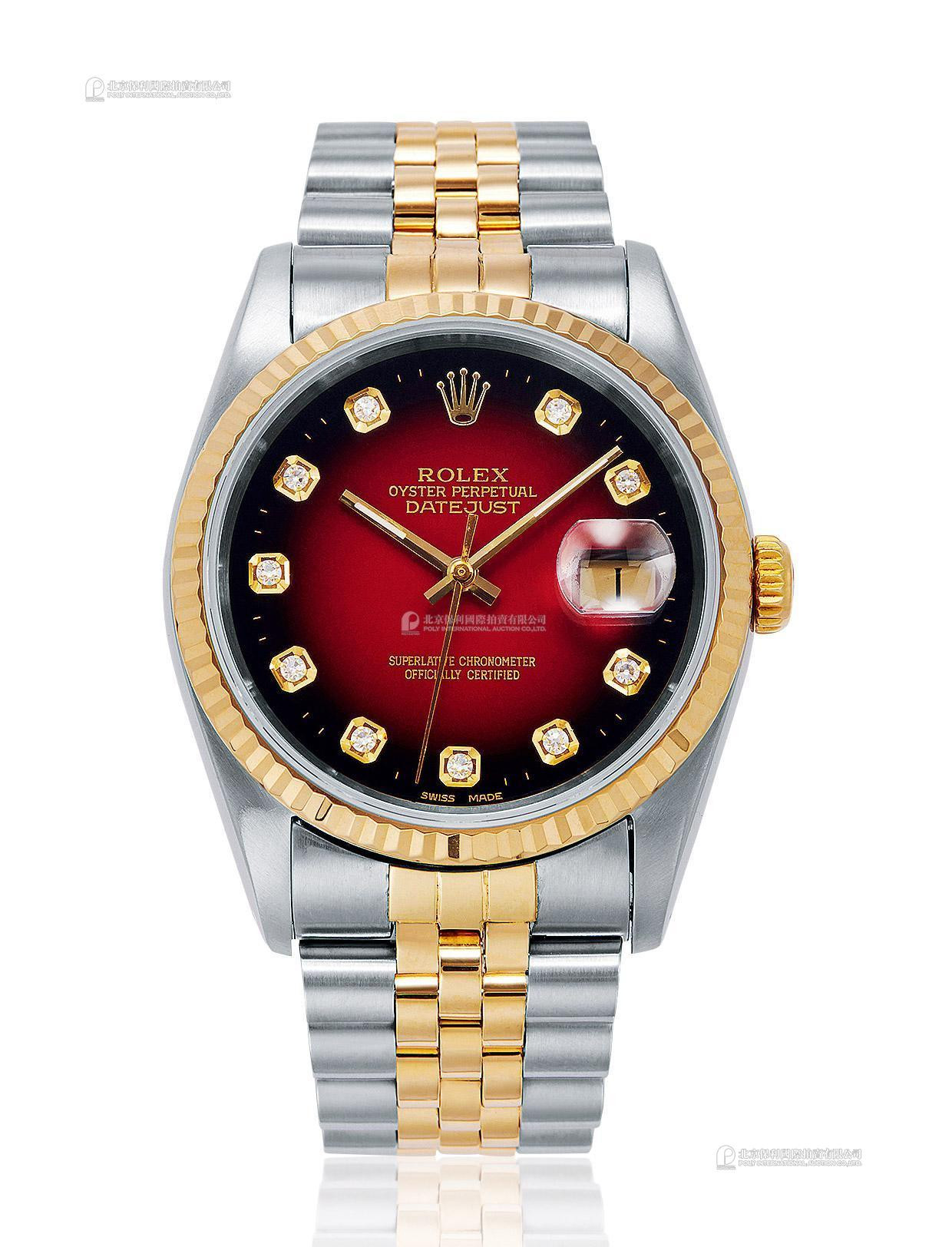 ROLEX A YELLOW GOLD AND STAINLESS STEEL AUTOMATIC WRISTWATCH WITH DATE INDICATION
