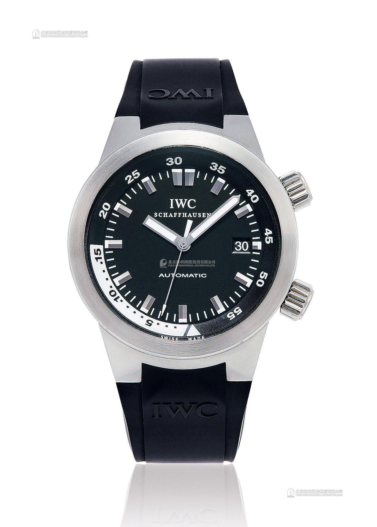 IWC A STAINLESS STEEL AUTOMATIC WRISTWATCH WITH DATE INDICATION