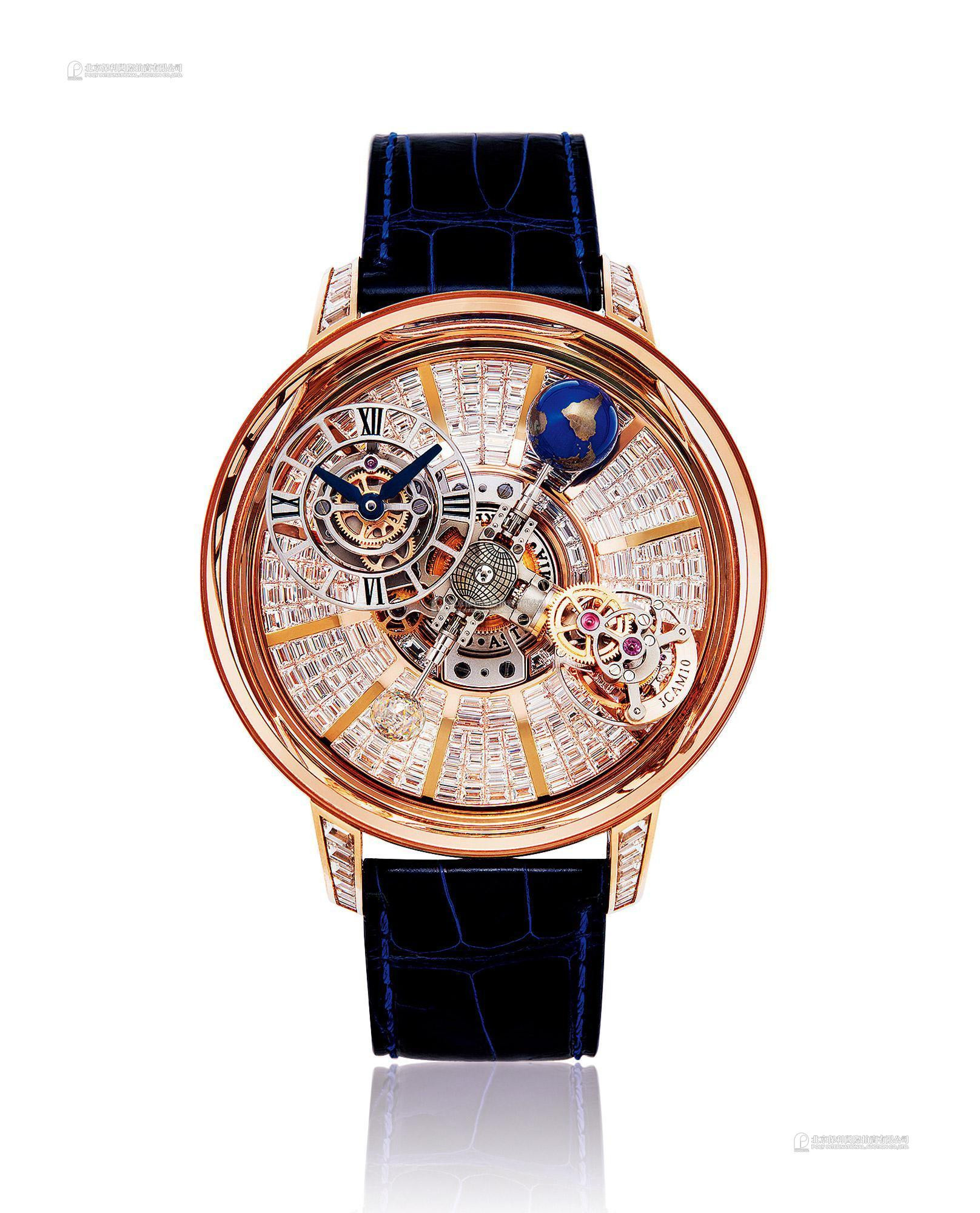 JACOB & CO A LIMITED EDITION ROSE GOLD AND DIAMOND-SET TOURBILLON MANUALLY-WOUND WRISTWATCH WITH SKELETONISED DIAL
