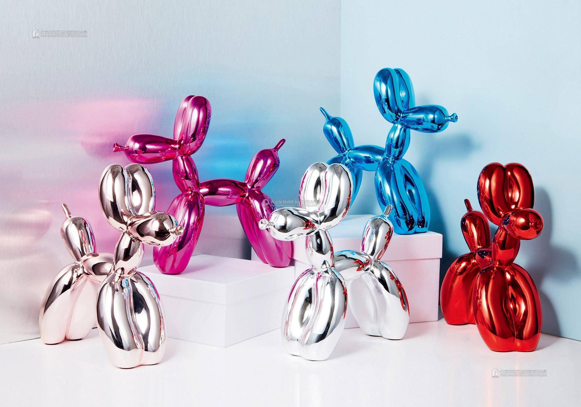 JEFF KOONS　BALLOON DOGS（COMPLETE SET OF FIVE），LIMITED EDITION OF 500/ PIECE