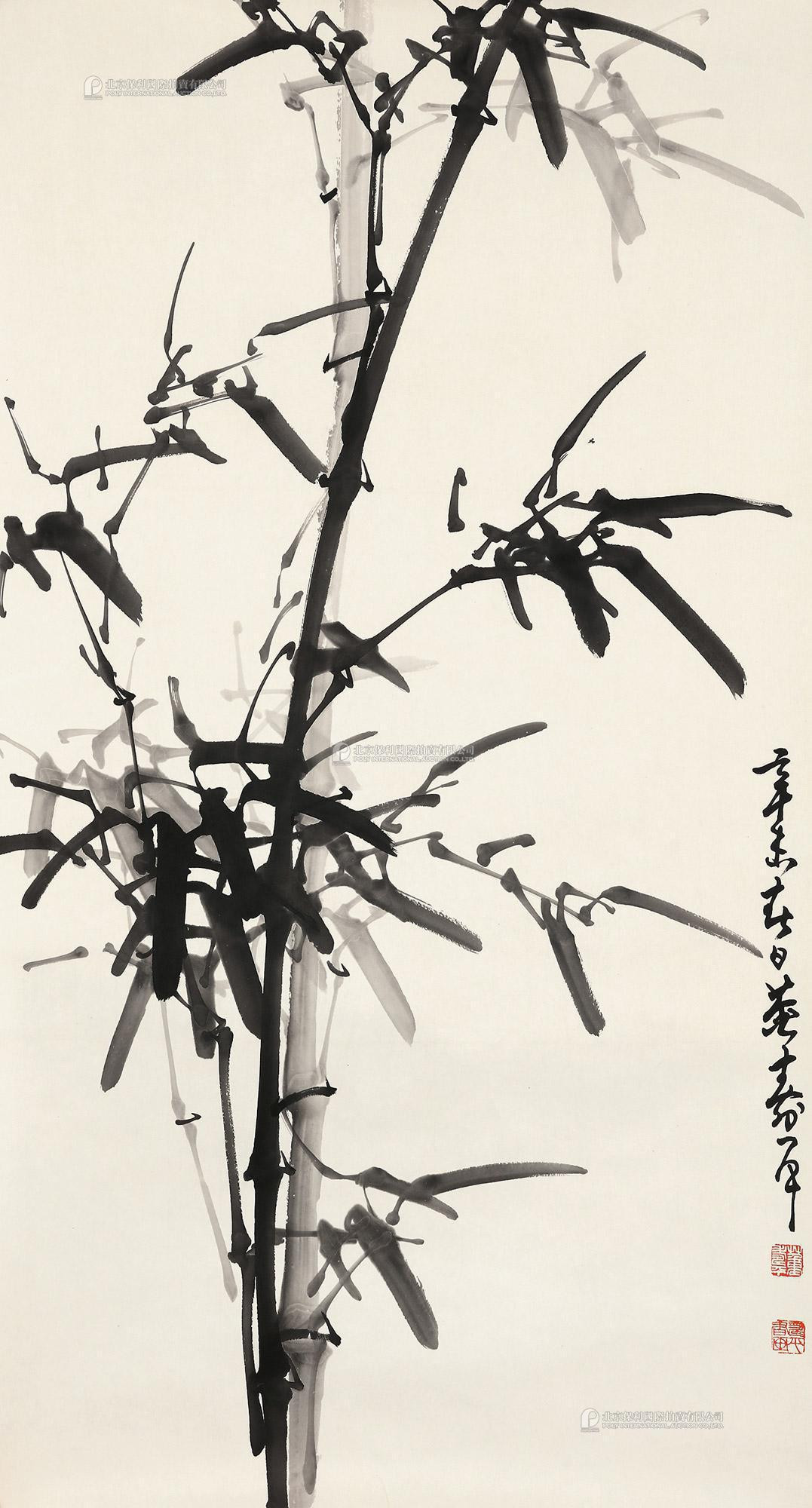 Painting “Ink Bamboo” by Dong Shouping