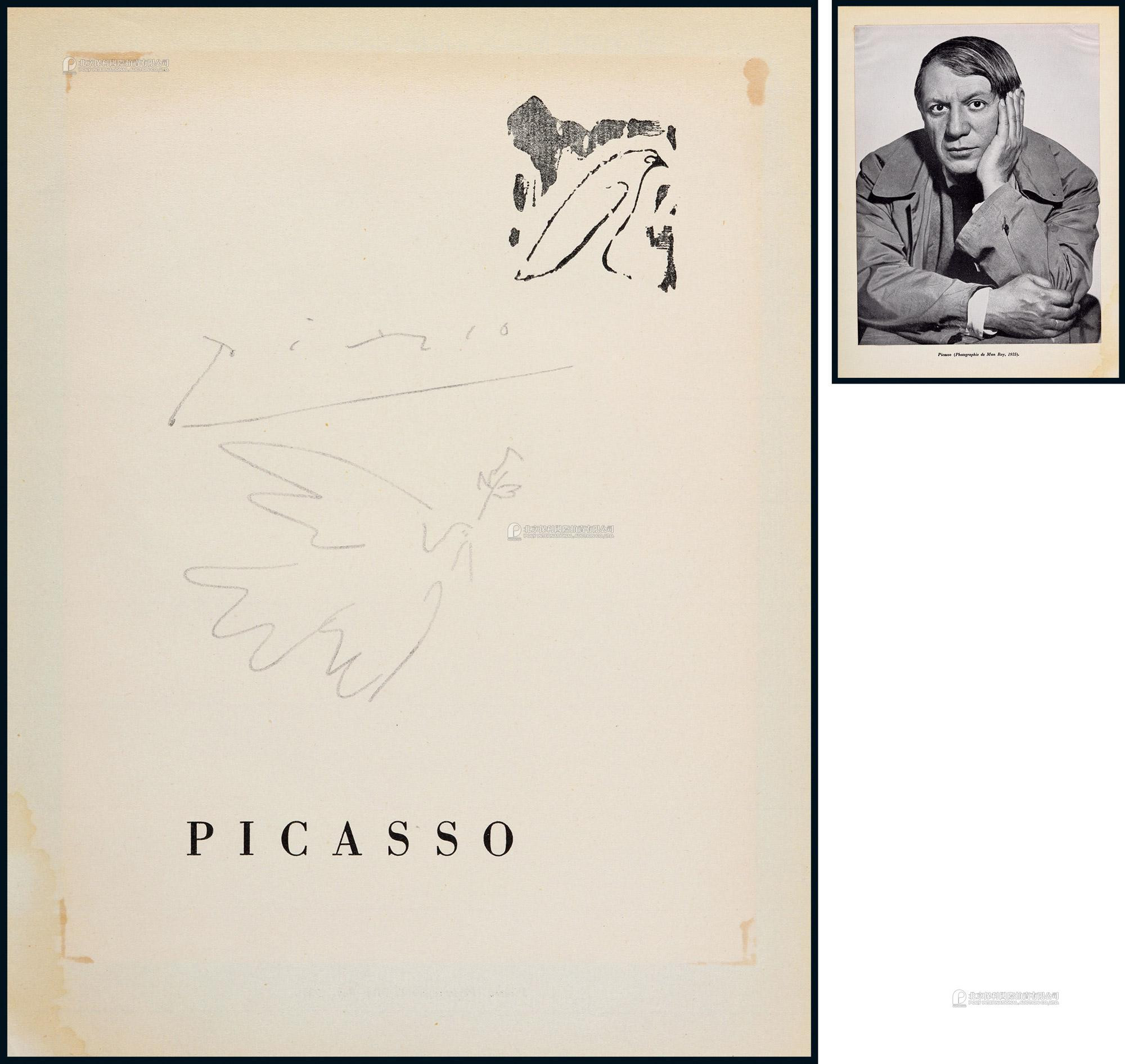 The hand-painted peace dove signed by Pablo Picasso, “the founder of modern art”, with certificate