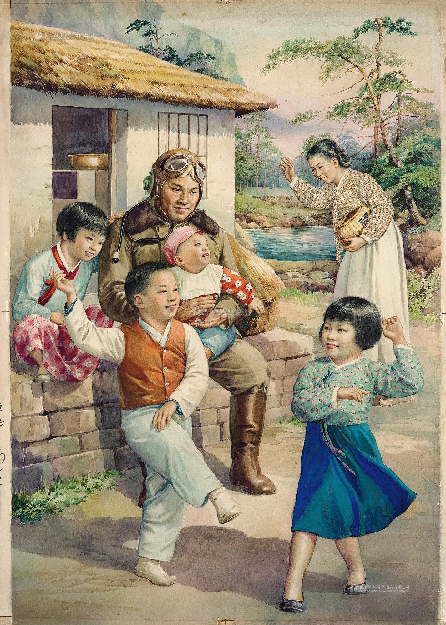 AIR FORCE HERO ZHANG JIHUI AND NORTH KOREAN CHILDREN
