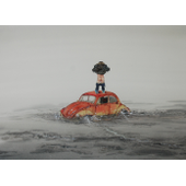 白露洋 作品：灰水之二作者：白露洋 55x75cm  纸本水彩2015年