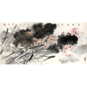 朱晏墨 清风徐来 Breeze 朱晏墨Zhu Yanmo 100cmX50cm 纸本Chinese art pape 2015