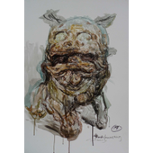 廉学洺 廉学洺 《喜狮-13》   80×55cm 纸上丙烯 2013