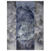 谭江宁 《侗乡静夜》（200X260cm  宣纸、中国画颜料 2016年