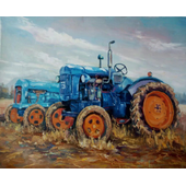 薛宝春 《拖拉机系列》2，50cmx60cm，布面油画，2017.png